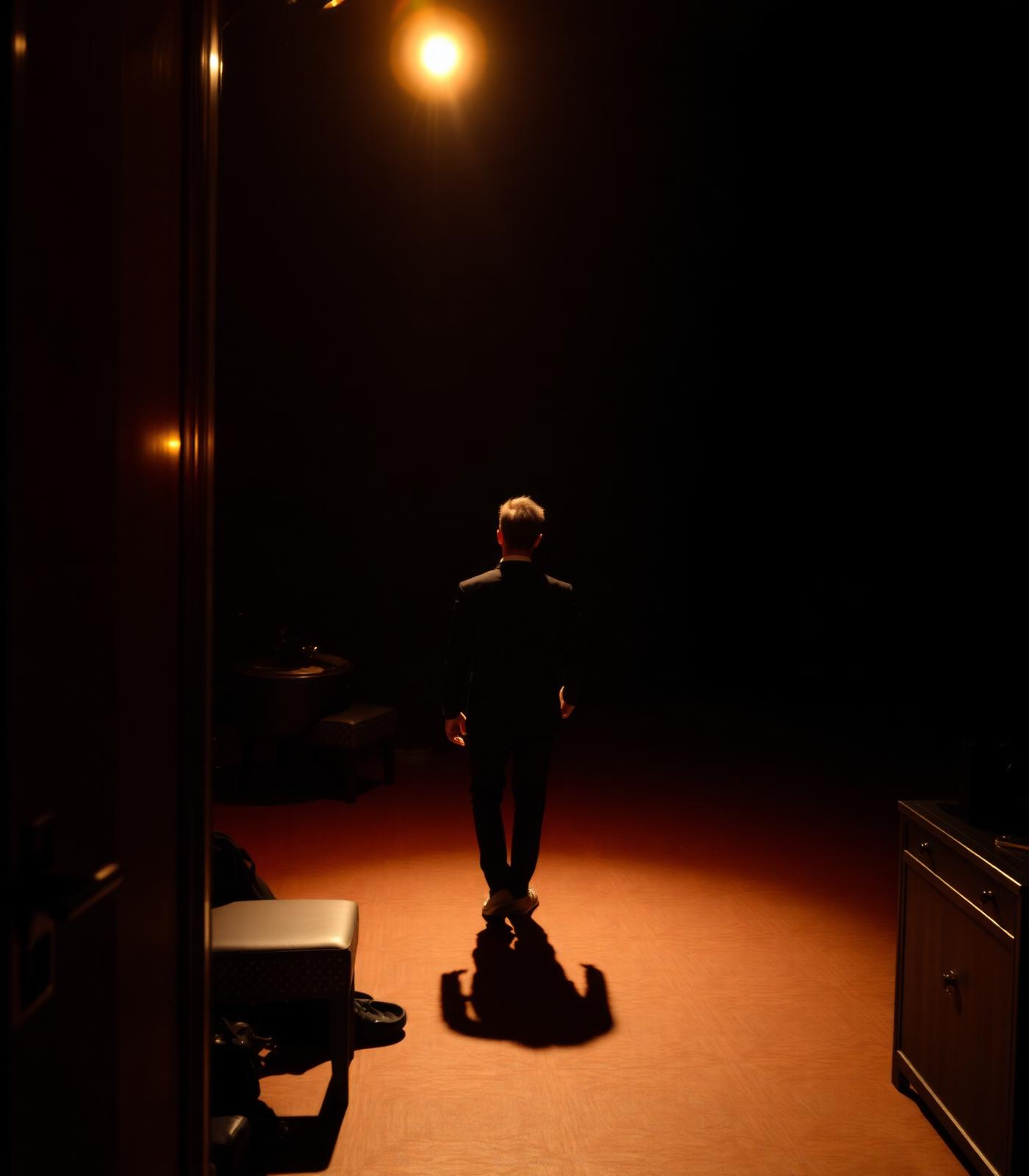 Backstage moment